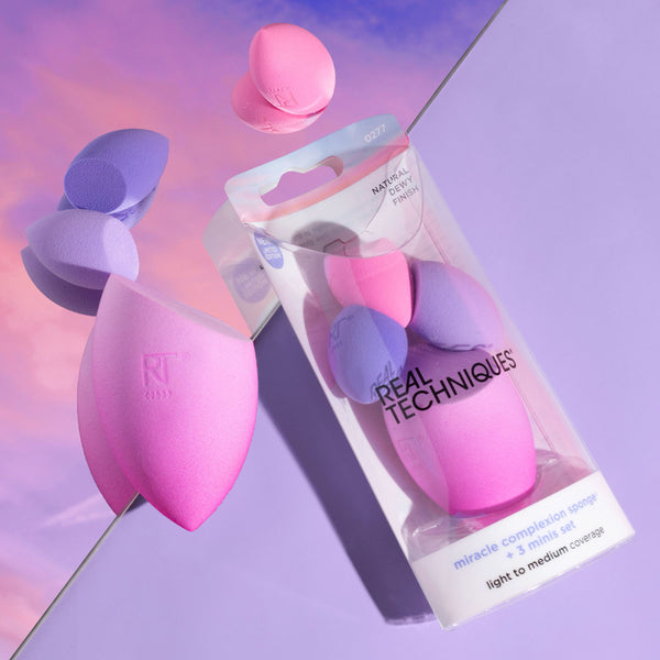 Real Techniques Sunrise To Sunset Miracle Complexion Sponge + 3 Minis Set