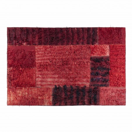 Really Nice Things Alfombra Vintage Filikli 100% Lana Roja Y Negra