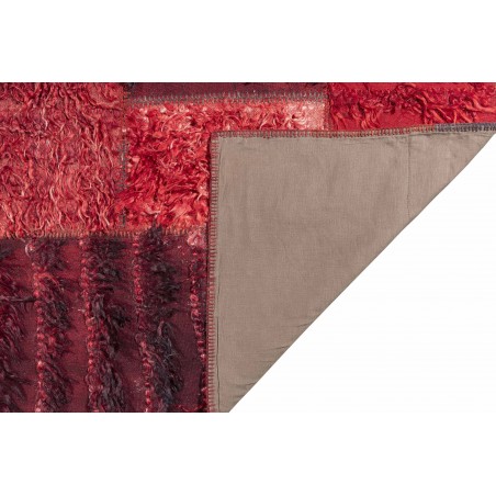 Really Nice Things Alfombra Vintage Filikli 100% Lana Roja Y Negra