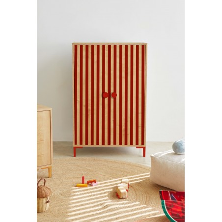 Really Nice Things Aparador Alva Kids Roble Red Stripes