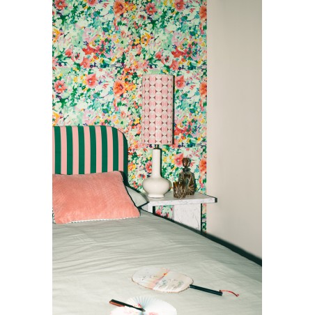 Really Nice Things Cabecero Eddie Tapizado Velvet (Stripes Green Pink)