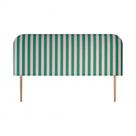 really nice things Cabecero Eddie Tapizado Velvet (Stripes Green Pink)