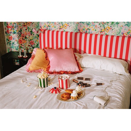 Really Nice Things Cabecero Eddie Tapizado Velvet (Stripes Red Pink)