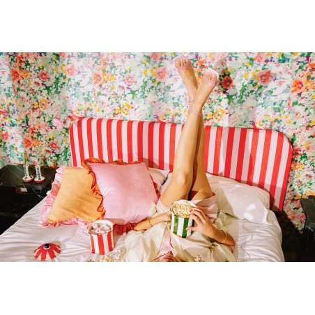Really Nice Things Cabecero Eddie Tapizado Velvet (Stripes Red Pink)
