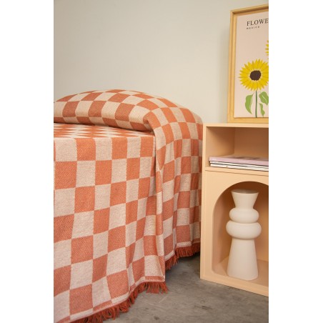Really Nice Things Colcha 240X240 (Terracota Checkerboard)