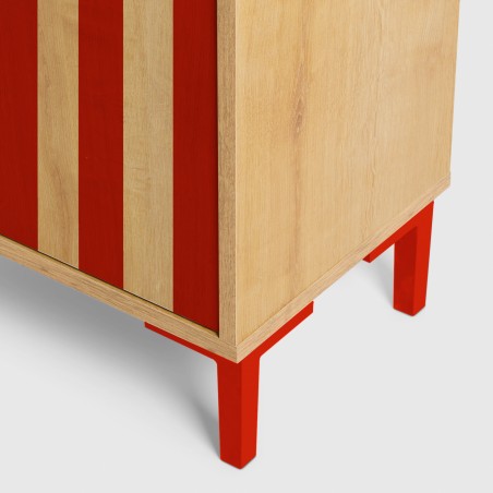 Really Nice Things Comoda Alise Kids Roble Red Stripes