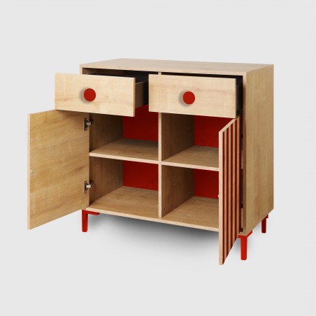 Really Nice Things Comoda Alise Kids Roble Red Stripes