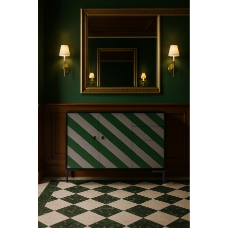 Really Nice Things Comoda Wilma Diagonal Mood Green