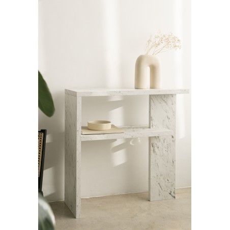 Really Nice Things Dante Console White Marble Effect