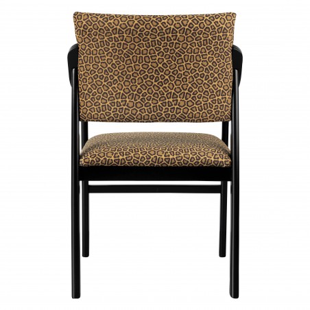 Really Nice Things Etienne Beech Wood Leopard Armrest Chair