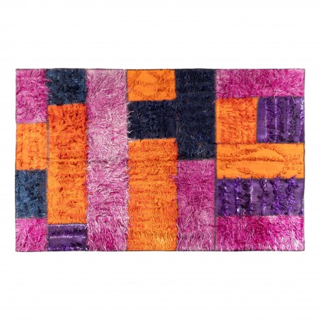really nice things Filikli Vintage Rug 100% Wool Purple Blue and Orange