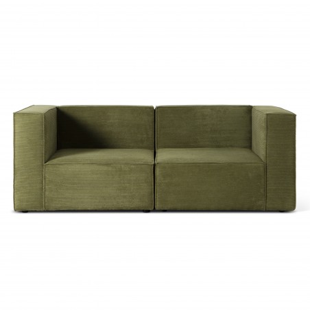 Really Nice Things Harper 2 Seater Sofa Chaiselongue Green