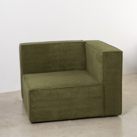Really Nice Things Harper 3 Seater Sofa Chaiselongue Green