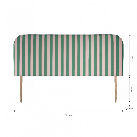 Really Nice Things Headboard Eddie 180 Verde Y Rosa