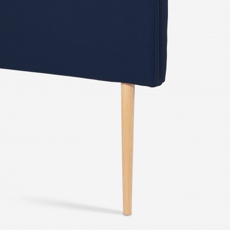 Really Nice Things Headgear Upholstered In Linen 150 Edmond Blue