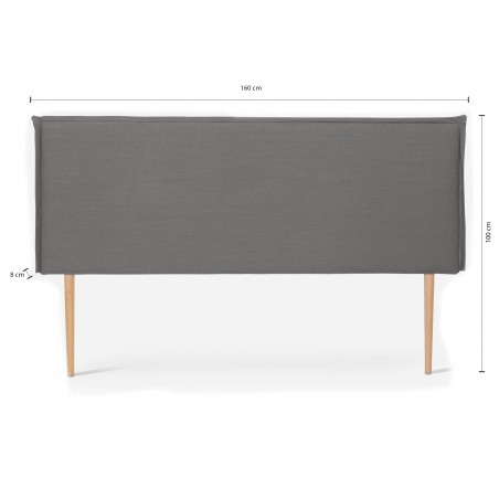 Really Nice Things Headgear Upholstered Linen 150 Edmond Grey