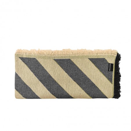 really nice things Jacquard Bedding Throw 240X240 (Black Lines)