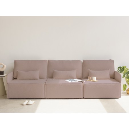 Really Nice Things Lea Modular Sofa 3 Seater Chaiselongue Soft Pink