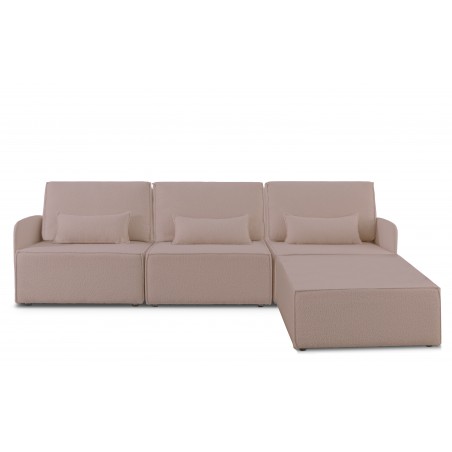 really nice things Lea Modular Sofa 3 Seater Chaiselongue Soft Pink