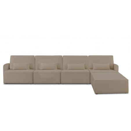 really nice things Lea Modular Sofa 4 Seater Chaiselongue Stone