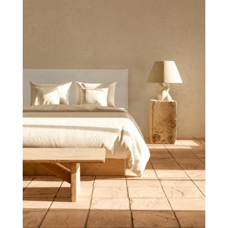 really nice things Linen upholstered head 150 natural Edmond