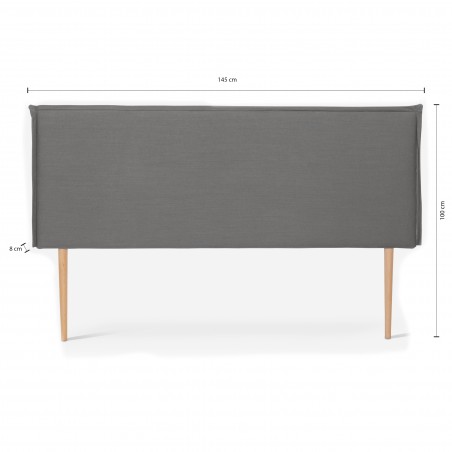 Really Nice Things Linen Upholstered Headboard 135 Edmond Gray