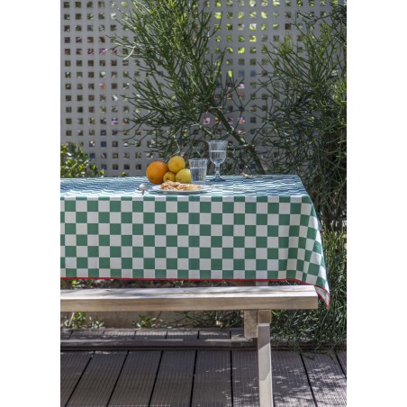 Really Nice Things Mantel 140x140 Marshall (Green Squares)