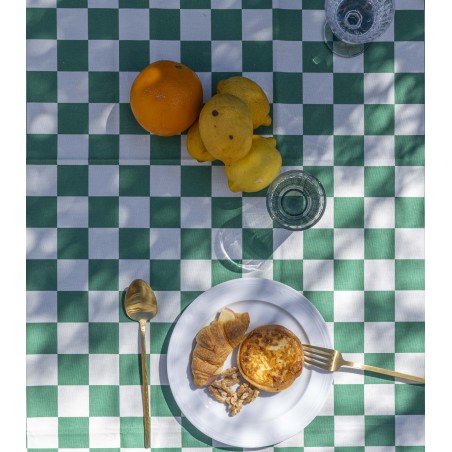 Really Nice Things Mantel 140x140 Marshall (Green Squares)