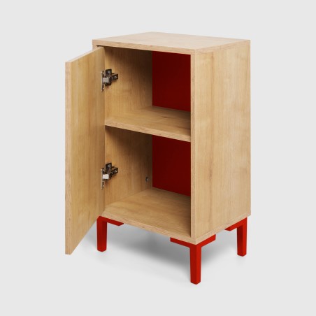Really Nice Things Mesita William Kids Roble Red Stripes