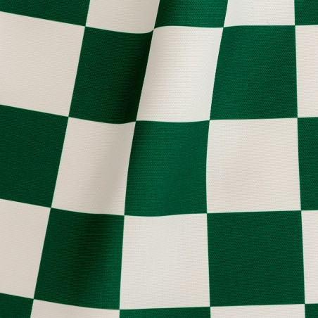 Really Nice Things Outdoor Fabric Checkerboard Green