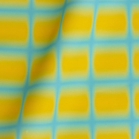 Really Nice Things Outdoor Fabric Gradient Grid Yellow