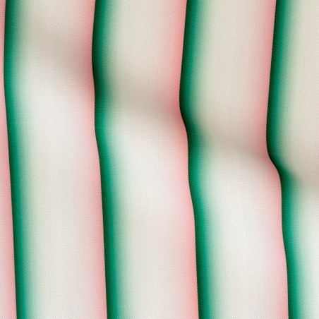 really nice things Outdoor Fabric Gradient Stripes Green Pink