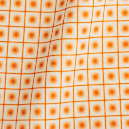 Really Nice Things Outdoor Fabric Lunar Grid Orange