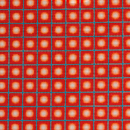 really nice things Outdoor Fabric Lunar Grid Red Blue