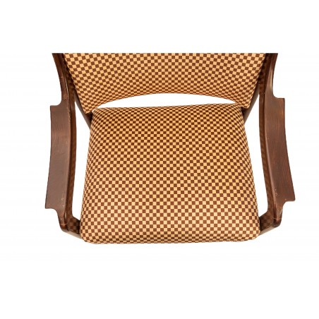 Really Nice Things Pair Of 70's Milk And Coffe Damero Chairs