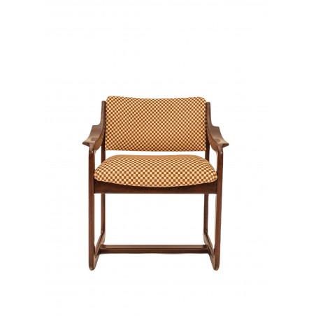 Really Nice Things Pair Of 70's Milk And Coffe Damero Chairs