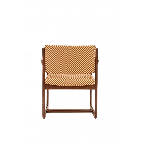 Really Nice Things Pair Of 70's Milk And Coffe Damero Chairs