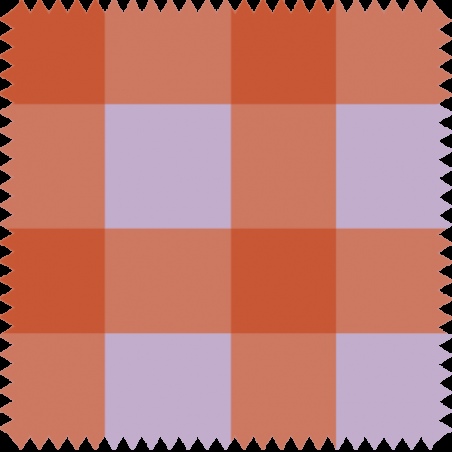 really nice things Printed Fabric Velvet 70's Echo Grid Terra