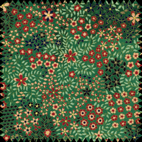 really nice things Printed Velvet 70's Shunshine Petals Fabric