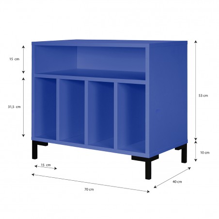 Really Nice Things Blue Vinyl Record Cabinet