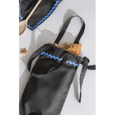 Really Nice Things Gray Wavy Bread Bag