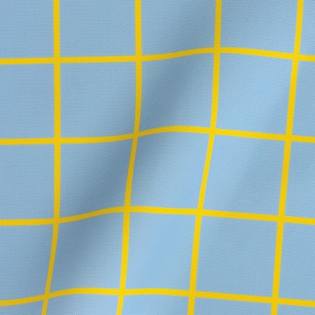 Really Nice Things Outdoor Fabric Grid Blue