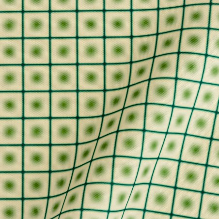 really nice things Outdoor Fabric Lunar Grid Green