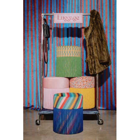 Really Nice Things Pouf Ottoman Velvet Funky