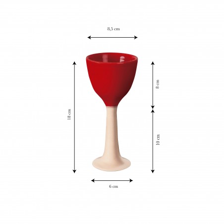 really nice things Salut Red Rose Ceramic Wine Cup