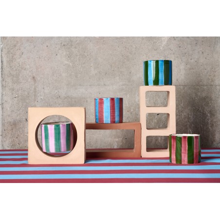 Really Nice Things Set Mugs Stripes Wine