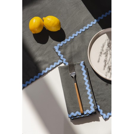 Really Nice Things Set Of 4 Wavy Grey Napkins