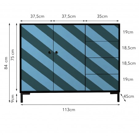 Really Nice Things Sideboard Diagonal Mood Blue