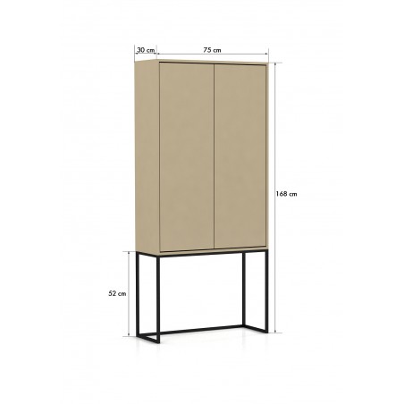 Really Nice Things Taupe Organizer Cabinet