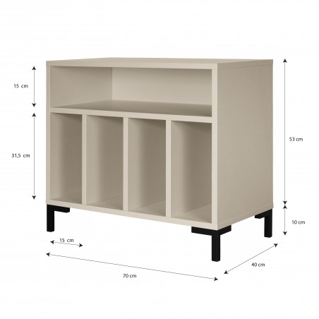 Really Nice Things Taupe Vinyl Record Cabinet